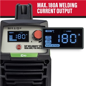 SIP WELDMATE® PRO 180A ARC/TIG Inverter Welder